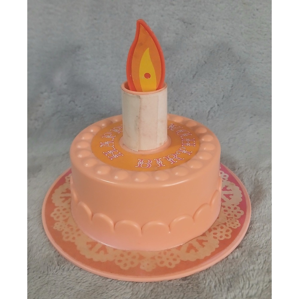 Rare 1975 Mattel Tender Love Birthday Cake Working Plastic Flame Mechanism SEE